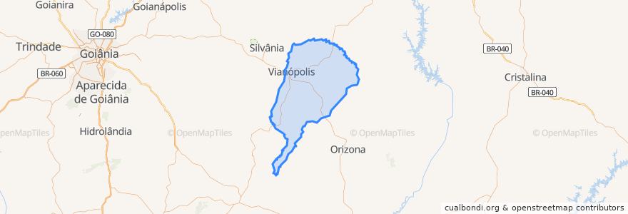 Mapa de ubicacion de Vianópolis.