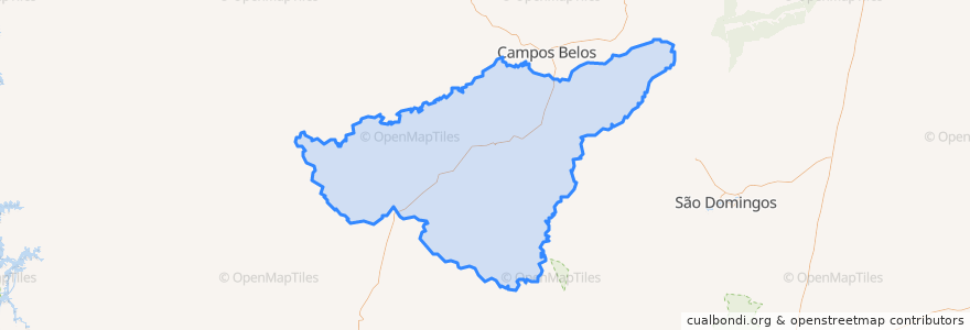 Mapa de ubicacion de Monte Alegre de Goiás.