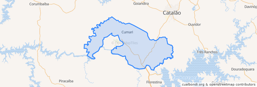 Mapa de ubicacion de Cumari.