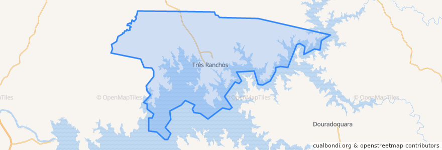 Mapa de ubicacion de Três Ranchos.