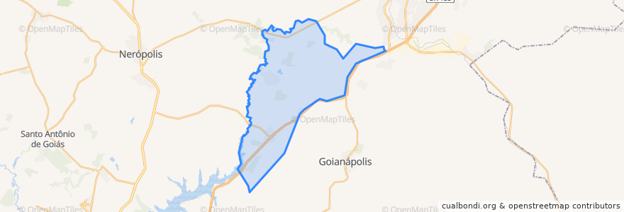 Mapa de ubicacion de Terezópolis de Goiás.