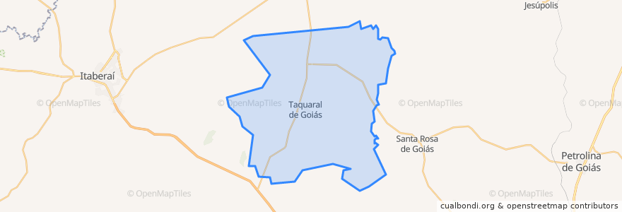 Mapa de ubicacion de Taquaral de Goiás.