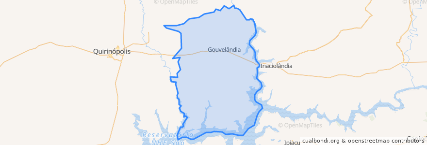 Mapa de ubicacion de Gouvelândia.