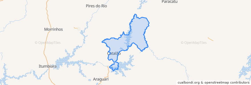 Mapa de ubicacion de Catalão.