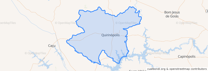 Mapa de ubicacion de Quirinópolis.