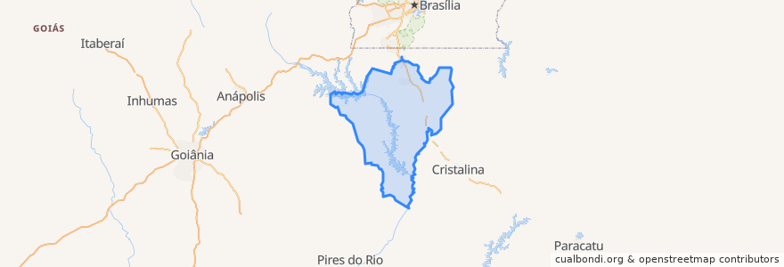 Mapa de ubicacion de Luziânia.