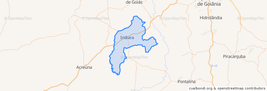 Mapa de ubicacion de Indiara.