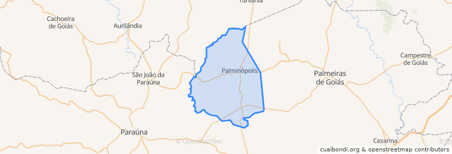 Mapa de ubicacion de Palminópolis.