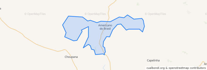 Mapa de ubicacion de Americano do Brasil.