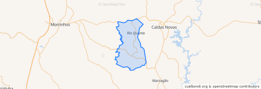 Mapa de ubicacion de Rio Quente.