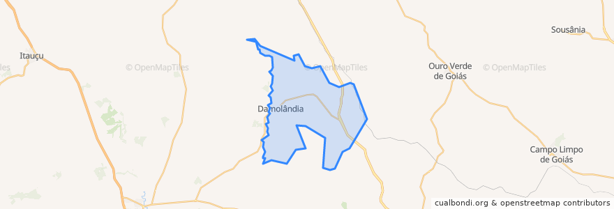 Mapa de ubicacion de Damolândia.