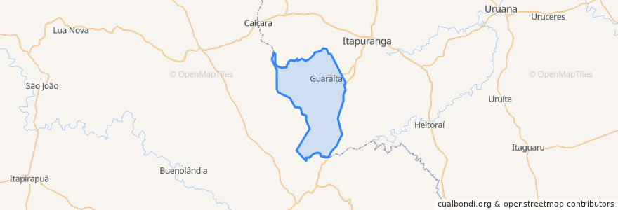 Mapa de ubicacion de Guaraíta.