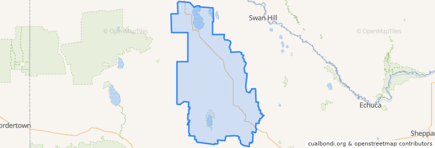 Mapa de ubicacion de Shire of Buloke.