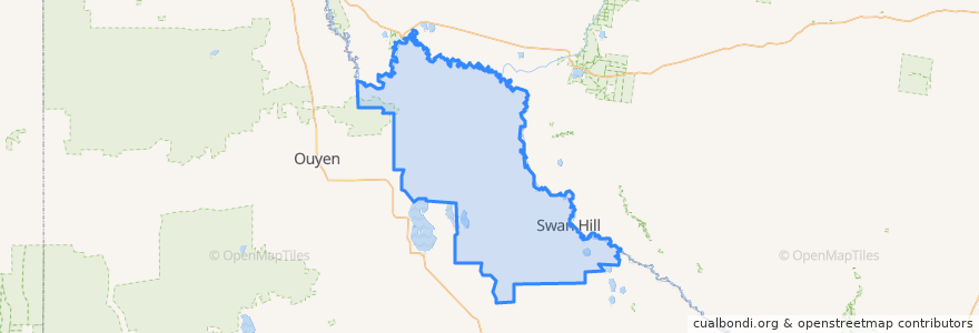 Mapa de ubicacion de Rural City of Swan Hill.