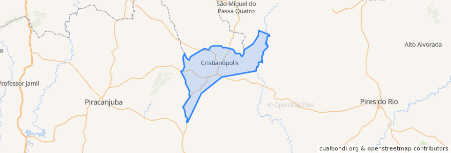 Mapa de ubicacion de Cristianópolis.