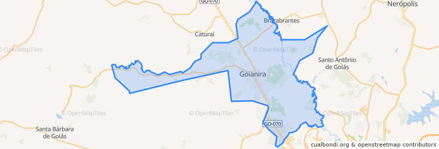 Mapa de ubicacion de Goianira.