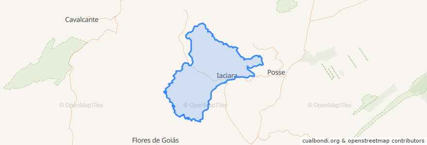 Mapa de ubicacion de Iaciara.