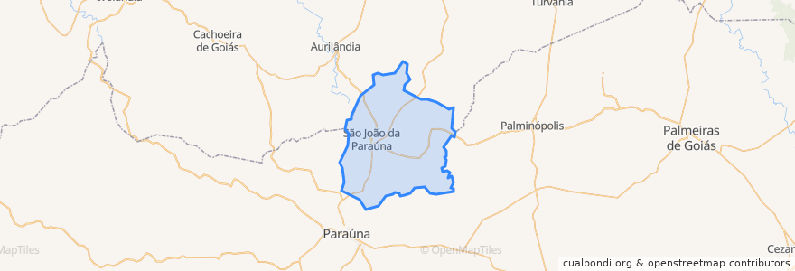 Mapa de ubicacion de São João da Paraúna.