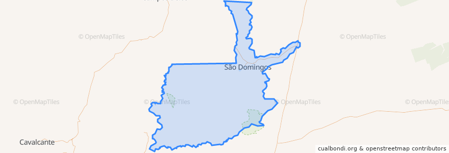 Mapa de ubicacion de São Domingos.