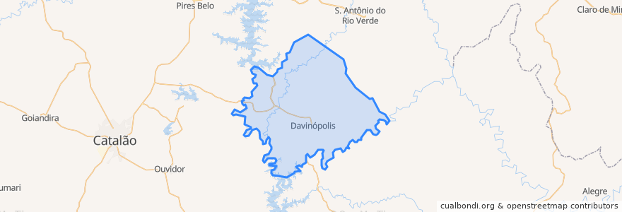 Mapa de ubicacion de Davinópolis.