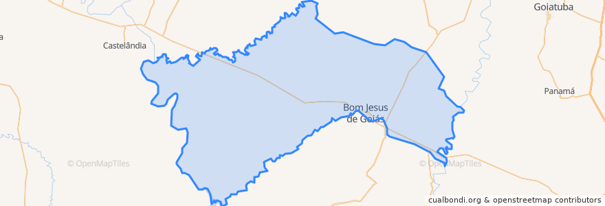 Mapa de ubicacion de Bom Jesus de Goiás.