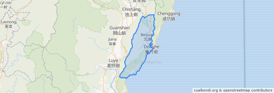 Mapa de ubicacion de 東河鄉.