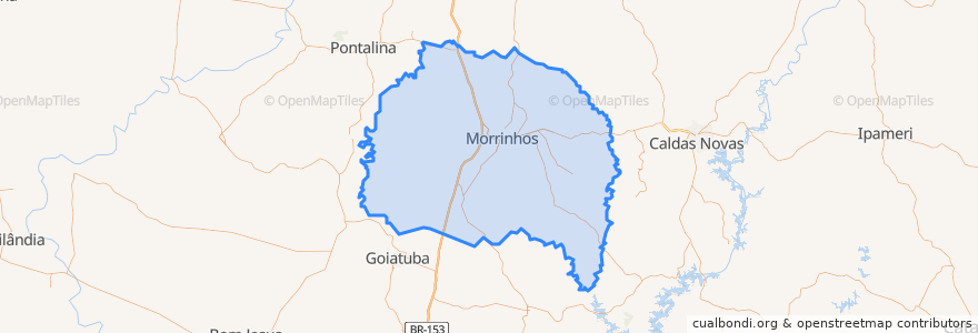 Mapa de ubicacion de Morrinhos.