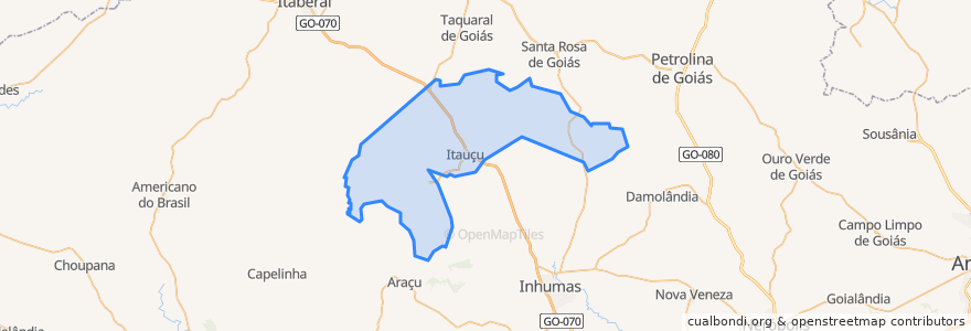 Mapa de ubicacion de Itauçu.