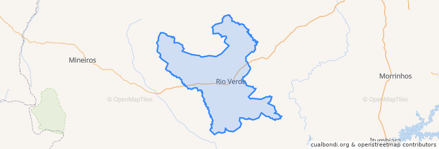 Mapa de ubicacion de Rio Verde.