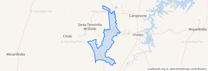 Mapa de ubicacion de Pilar de Goiás.