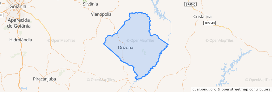 Mapa de ubicacion de Orizona.