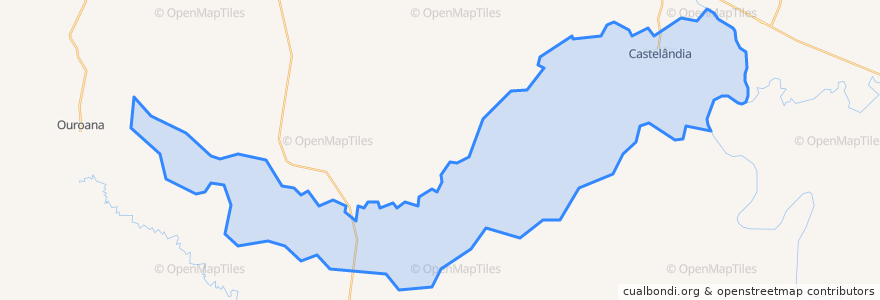 Mapa de ubicacion de Castelândia.