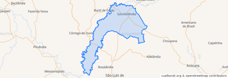 Mapa de ubicacion de Sanclerlândia.