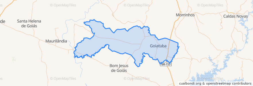 Mapa de ubicacion de Goiatuba.