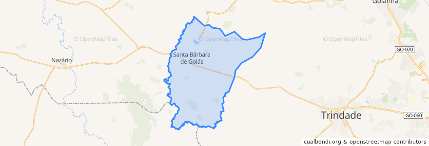 Mapa de ubicacion de Santa Bárbara de Goiás.