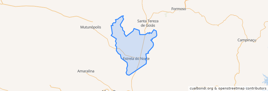 Mapa de ubicacion de Estrela do Norte.