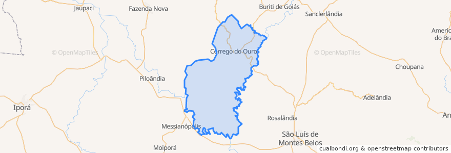 Mapa de ubicacion de Córrego do Ouro.