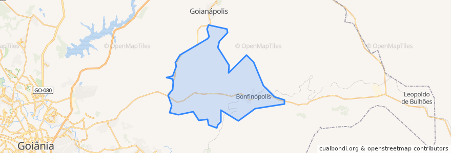 Mapa de ubicacion de Bonfinópolis.