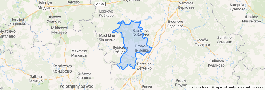 Mapa de ubicacion de сельское поселение Деревня Берёзовка.