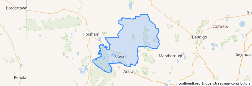 Mapa de ubicacion de Shire of Northern Grampians.