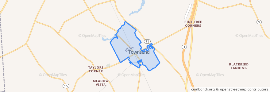 Mapa de ubicacion de Townsend.