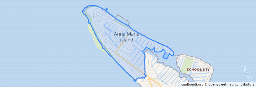 Mapa de ubicacion de Anna Maria island.