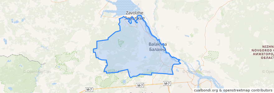 Mapa de ubicacion de Балахнинский муниципальный округ.