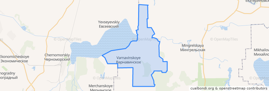 Mapa de ubicacion de Варнавинское сельское поселение.