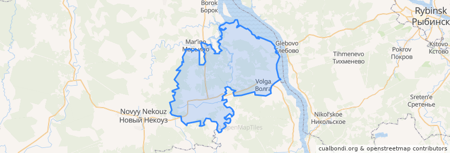 Mapa de ubicacion de Волжское сельское поселение.