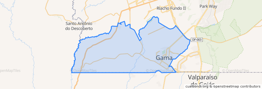 Mapa de ubicacion de Gama.