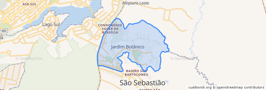 Mapa de ubicacion de Jardim Botânico.