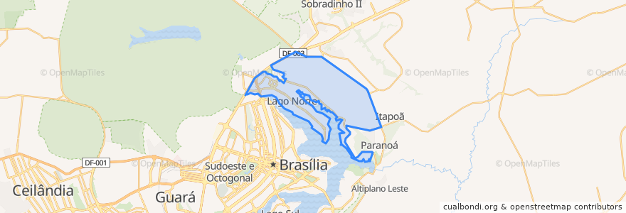 Mapa de ubicacion de Lago Norte.