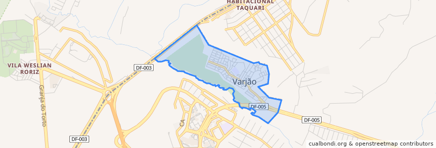 Mapa de ubicacion de Varjão.