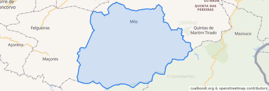 Mapa de ubicacion de Mós.